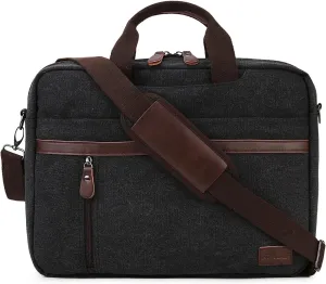 RAVUO Messenger Bag for Men, Water Resistant 17.3 inch Laptop Business Briefcase Canvas Shoulder Satchel for Work Business…