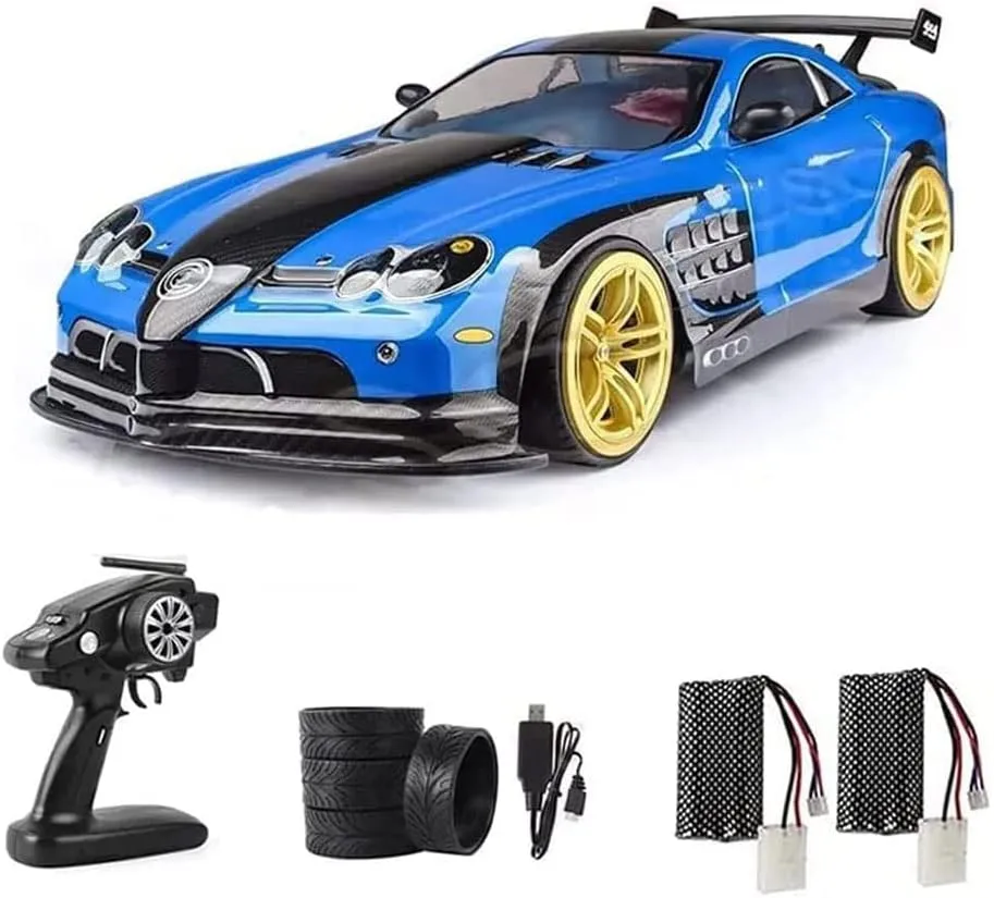 RC Cars 4WD Fast Flat Running RC Buggy,2.4GHZ Electric Drift RC Vehicle 70km/h High-Speed Drift Racing Car,Hobby Toy Truck, 2 Batteries,Gifts for Children and Adults