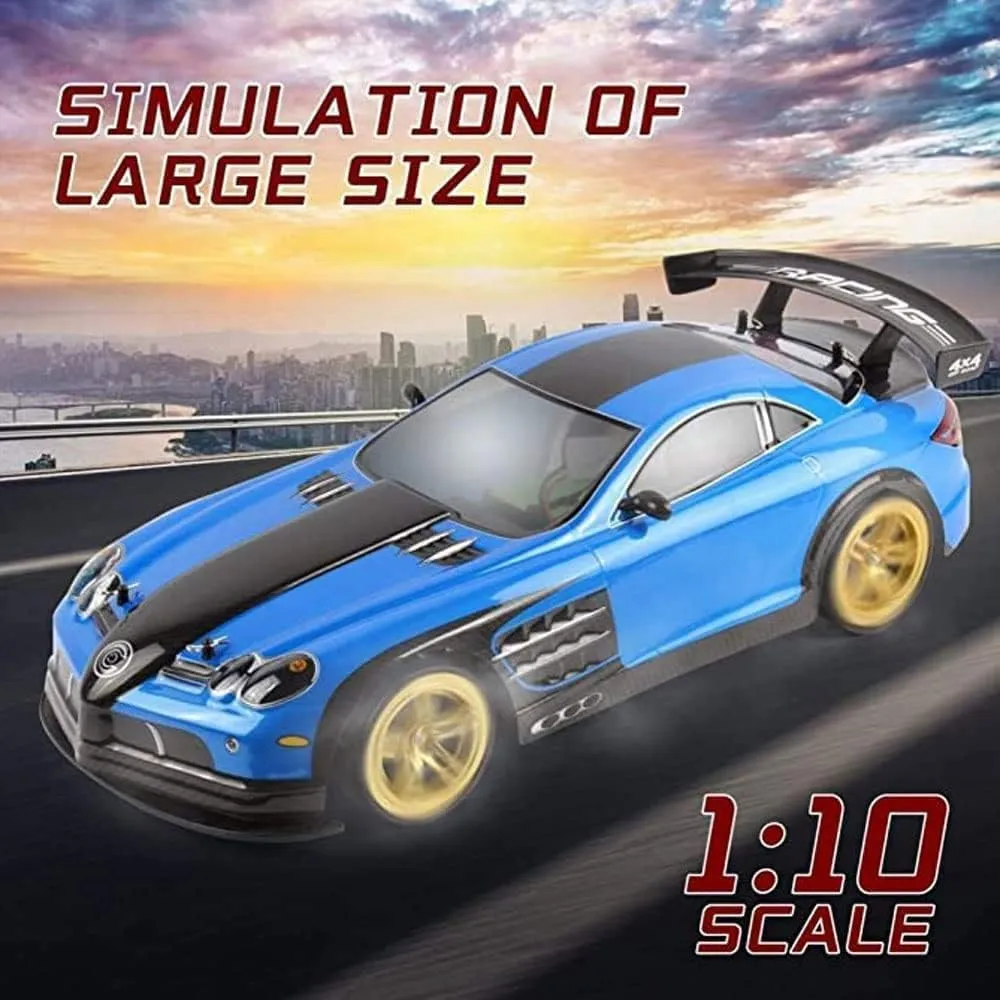 RC Cars 4WD Fast Flat Running RC Buggy,2.4GHZ Electric Drift RC Vehicle 70km/h High-Speed Drift Racing Car,Hobby Toy Truck, 2 Batteries,Gifts for Children and Adults