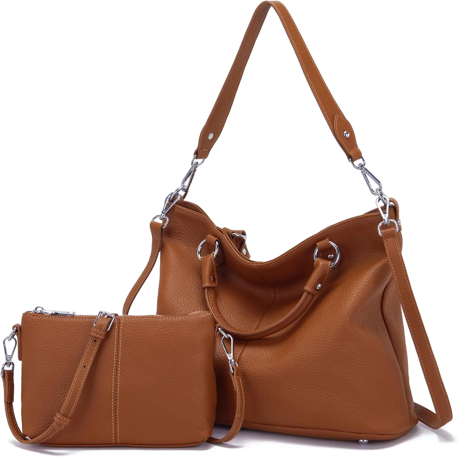 Real Leather Purses and Handbag for Women,Real Soft Leather,Leather Tote Purse Bags for Laptop Pad Work official business.