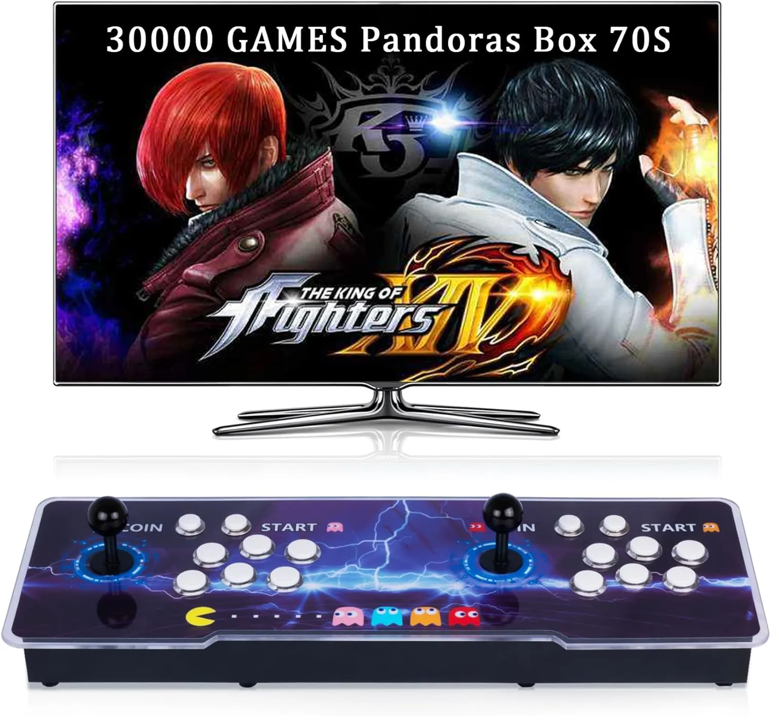 RegiisJoy【 30000 Games in 1 】 Pandora's Box 70S Arcade Game Console Retro Game Machine for PC & Projector & TV, 2-4 Players, 1280X720, 3D Games, Search/Hide/Save/Load/Pause Games, Favorite List