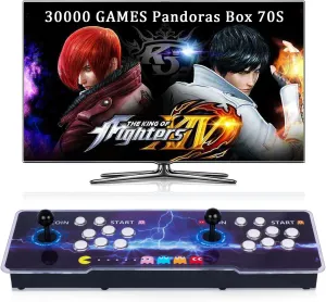 RegiisJoy【 30000 Games in 1 】 Pandora's Box 70S Arcade Game Console Retro Game Machine for PC & Projector & TV, 2-4 Players, 1280X720, 3D Games, Search/Hide/Save/Load/Pause Games, Favorite List