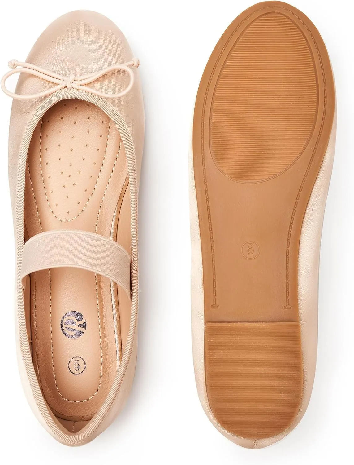 Rekayla Women's Flats - Ballet, Black, Comfortable Dressy Shoes - Round Toe, Foldable Mary Jane