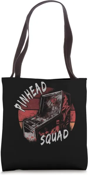 Retro Pinball Machine Arcade Game Pinhead Squad Tote Bag