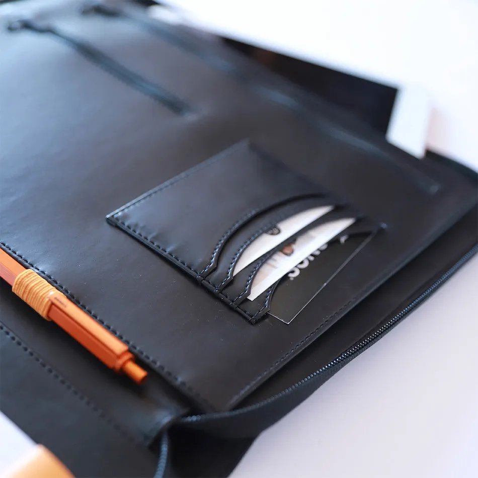 Rhodia Large Zipped Portfolio A4 Black