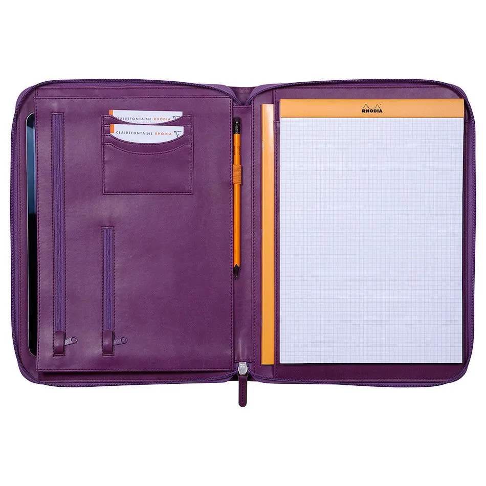 Rhodia Large Zipped Portfolio A4 Purple