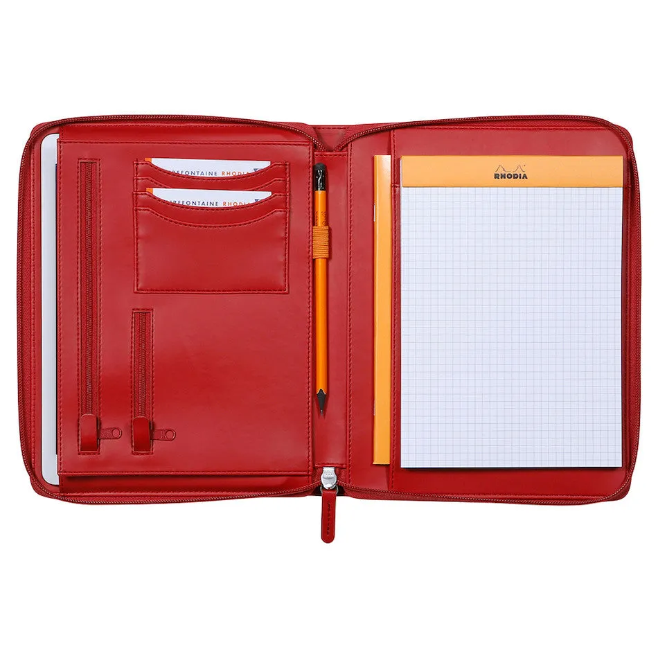 Rhodia Small Zipped Portfolio A5 Poppy