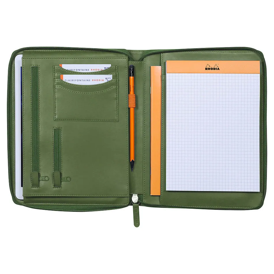 Rhodia Small Zipped Portfolio A5 Sage