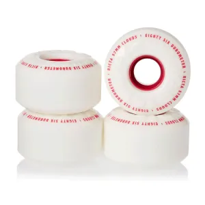 Ricta - Clouds  Skateboard Wheels White/Red - 57mm 86a
