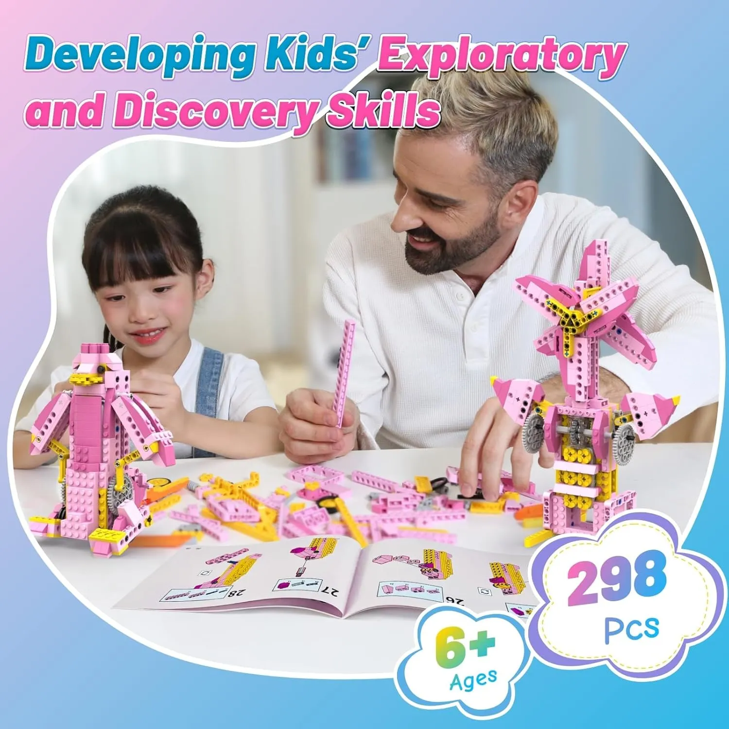 Robot G STEM Kits- Includes Large Storage, 8 in 1 Electric Building Toys for Kids 6-8 8-10, DIY Educational Construction Science Kit for Girls 6-12 Christmas Birthday Gift