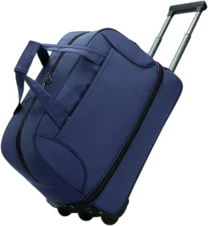 Rolling Duffel Bag with Wheels Oxford Cloth Wheeled for Traveling Outdoor Picnic, Blue
