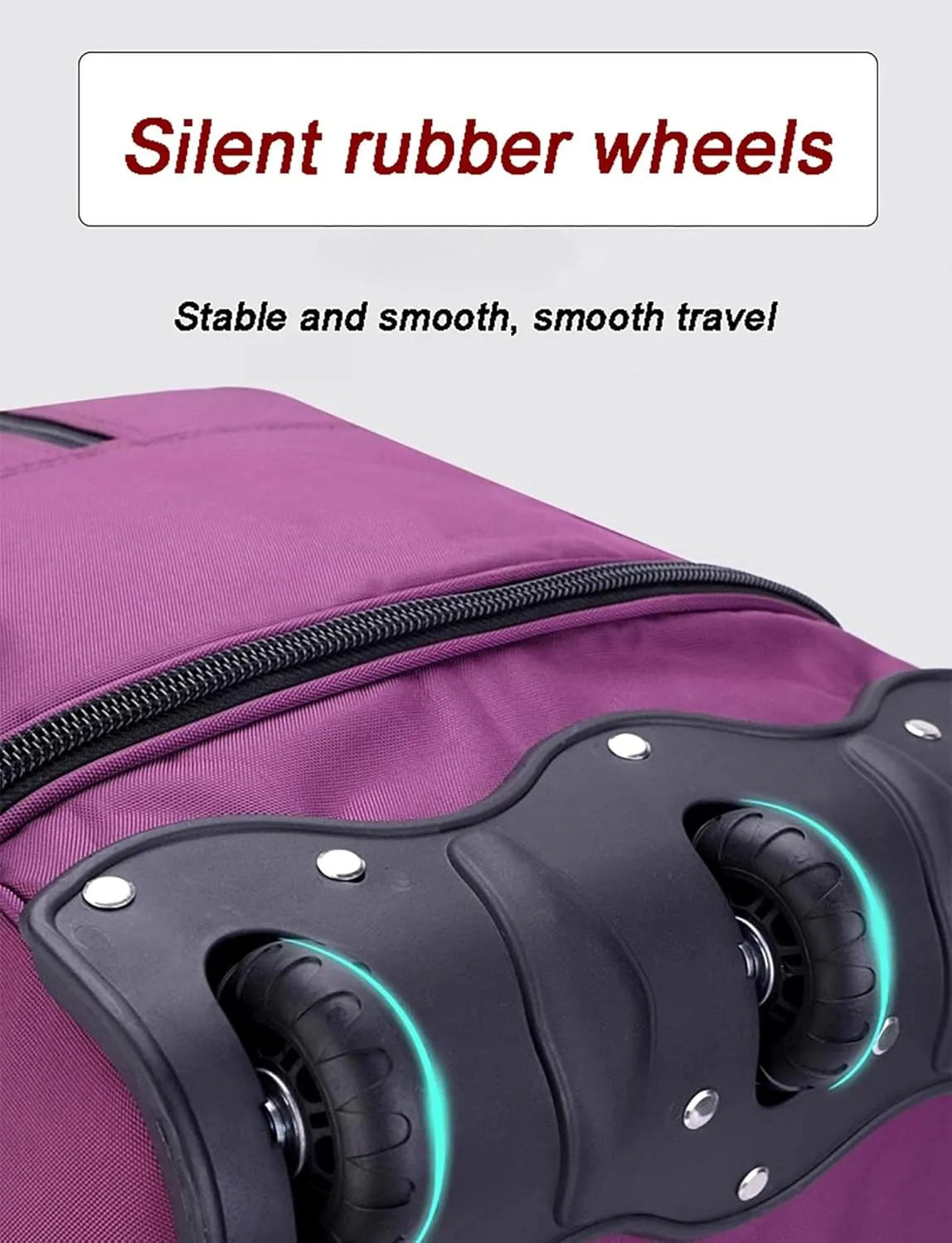 Rolling Duffle Bag, Wheeled Duffle Bag Large Capacity Foldable Travel Luggage with Telescopic Handle, Waterproof Overnight Bag for Travel, Gym, Yoga(Brown,Large)