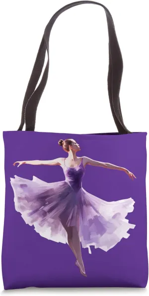 Royal Purple Lilac Ballerina Dance Lilac Lyrical Pointe Tote Bag