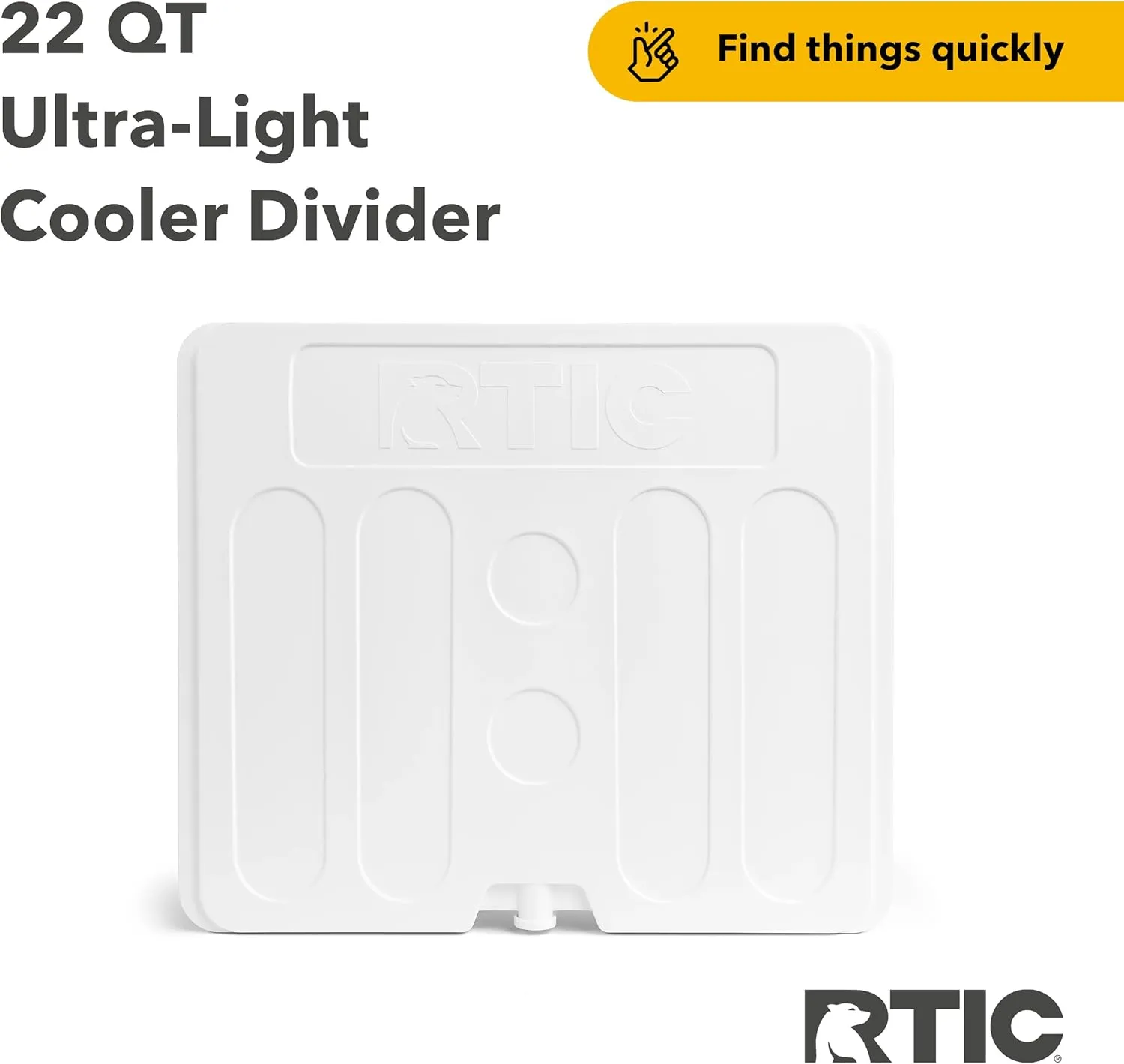 RTIC Ultra-Light Cooler Divider, Accessories Perfect for Outdoors, Camping and Travel, Insert to Keep Contents Divided for Organization