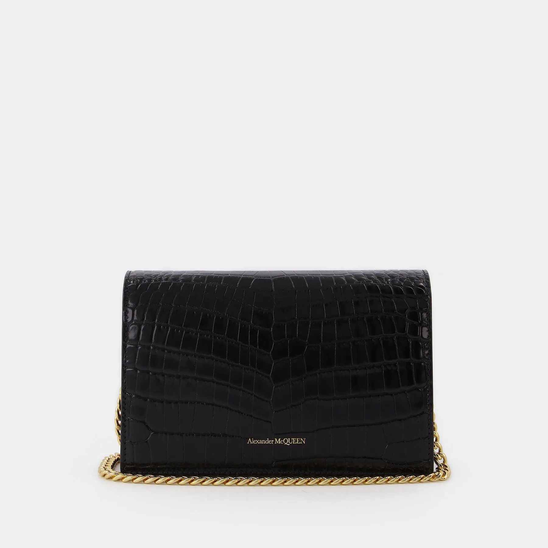 Sac Skull Petit en Cuir Noir