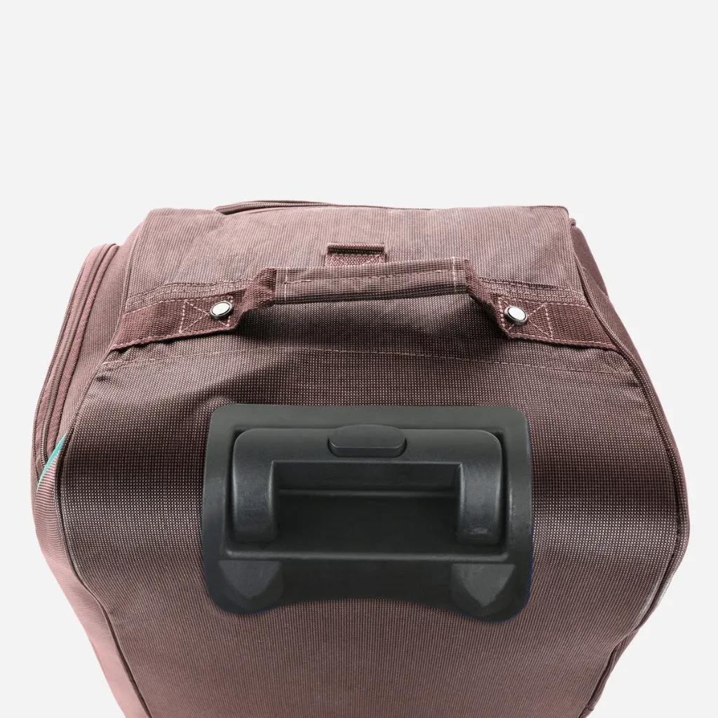 Safari Vista Superior Brown Rolling Duffle With Wheels Brown