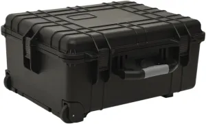 Safe Transportation with Wheeled Flight Case, Shock-Resistant, Waterproof, 22.8"x17.7", Black