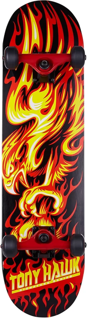Sakar Tony Hawk 31 Inch Skateboard Tony Hawk Signature Series 4, 9-ply Maple Deck Skateboard for Cruising, Carving, Tricks and Downhill