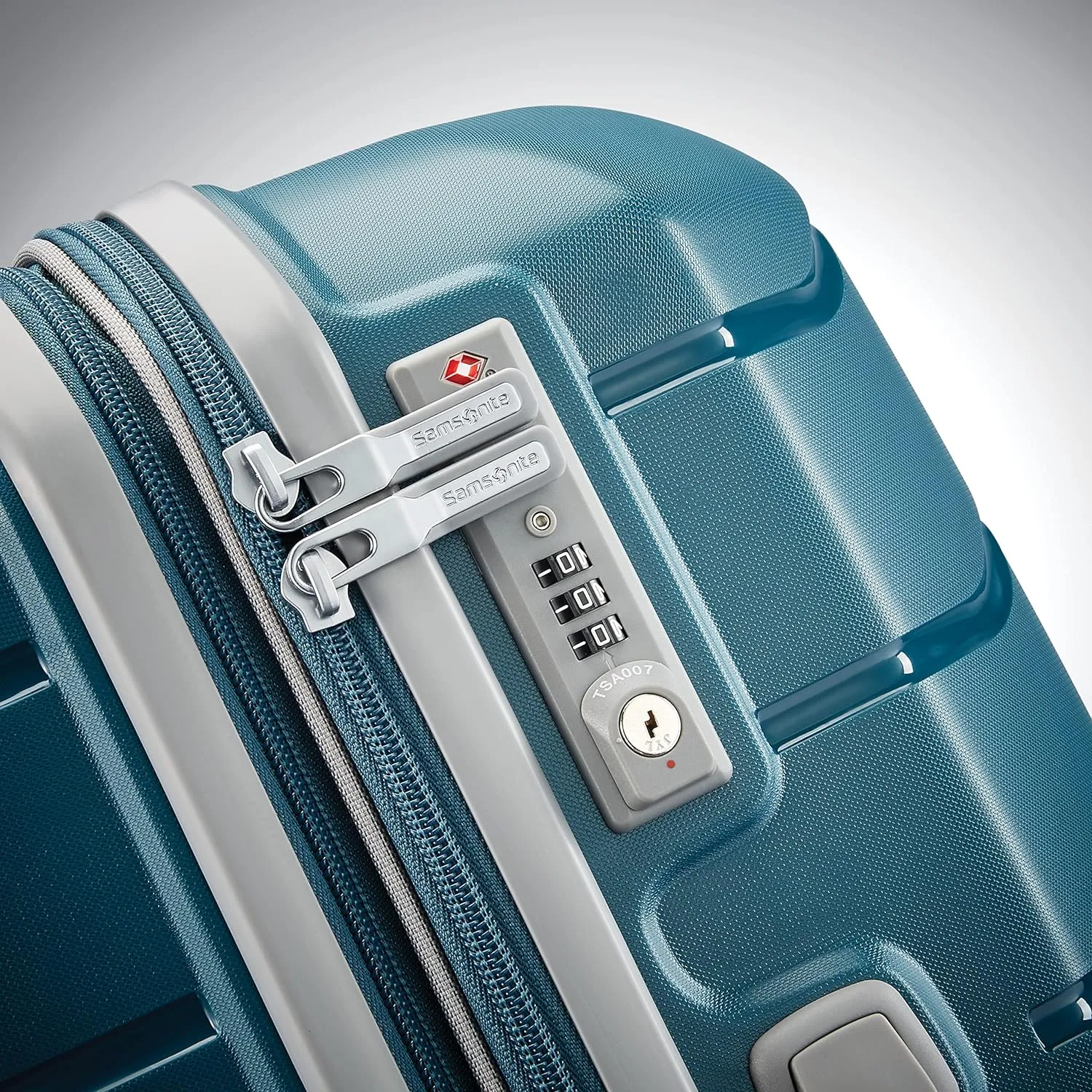Samsonite Freeform Hardside Expandable with Double Spinner Wheels, Checked-Large 28-Inch, Dark Teal