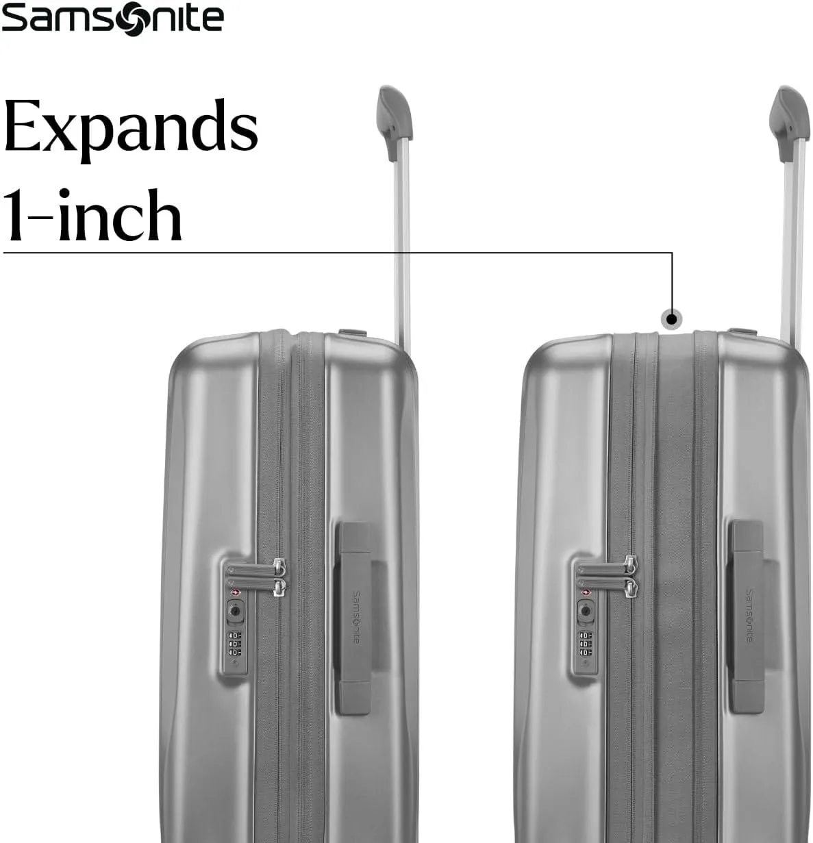 Samsonite UpLIFT 27" Lightweight Hardside Large Checked Luggage with Spinner Wheels - Expandable Luggage - Airline-Approved, Polycarbonate Hard Suitcase for Ultra Lightweight Travel - Silver Shimmer