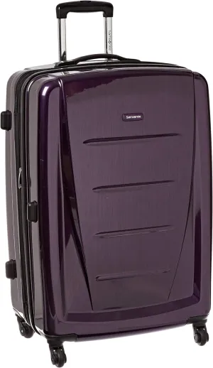 Samsonite Winfield 2 Hardside Expandable Luggage with Spinner Wheels, Purple, Checked-Large 28-Inch