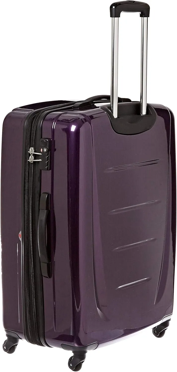 Samsonite Winfield 2 Hardside Expandable Luggage with Spinner Wheels, Purple, Checked-Large 28-Inch