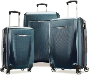 Samsonite Winfield 3 DLX Hardside Expandable Luggage with Spinners, Navy, 3-Piece Set (20/25/28)
