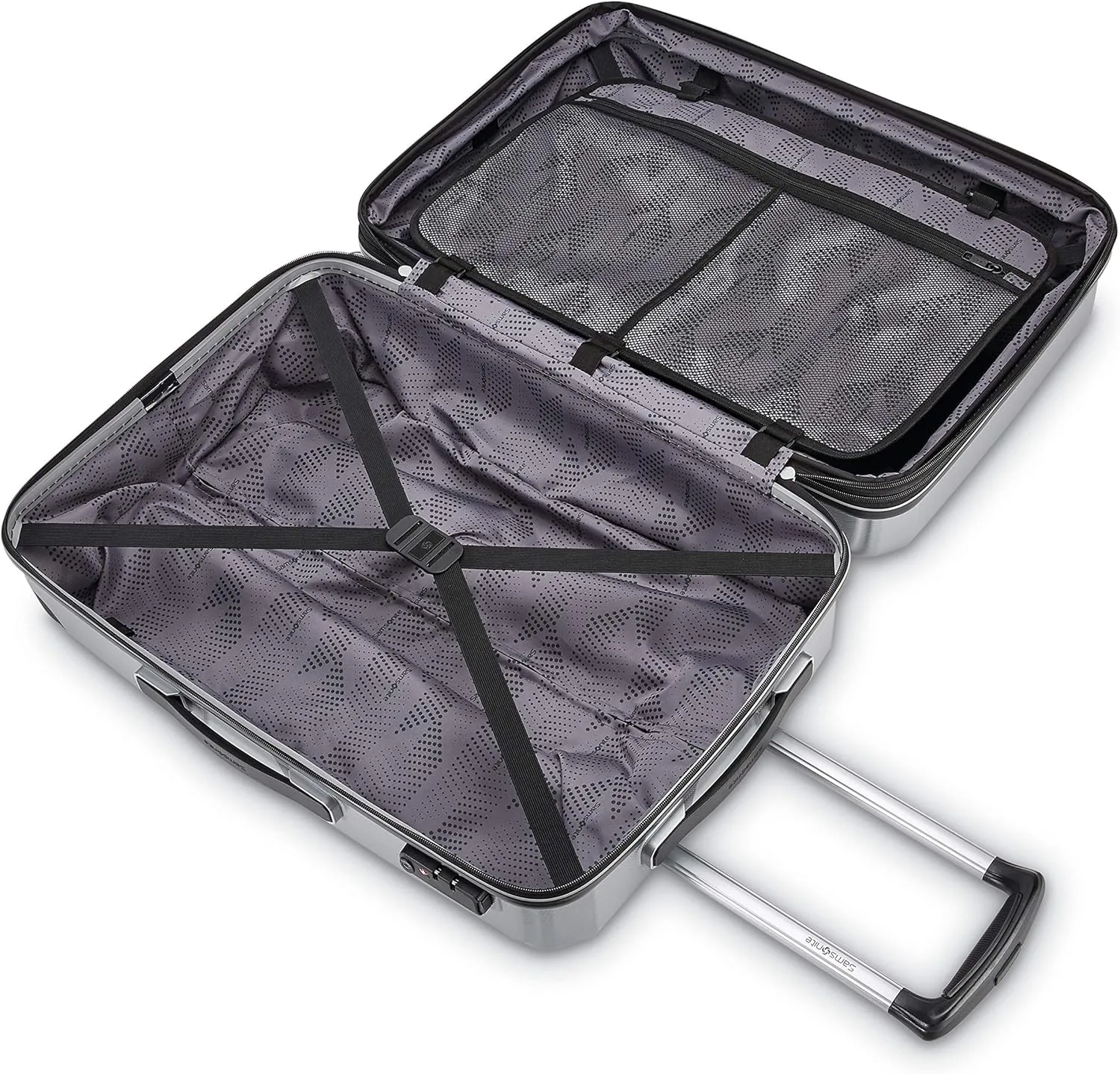 Samsonite Winfield 3 DLX Hardside Expandable Luggage with Spinners, Silver, Carry-On 20-Inch