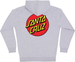 SANTA CRUZ Men's Heavyweight Zip Up Hooded Sweatshirt Classic Dot Skate Zip Up Sweatshirt