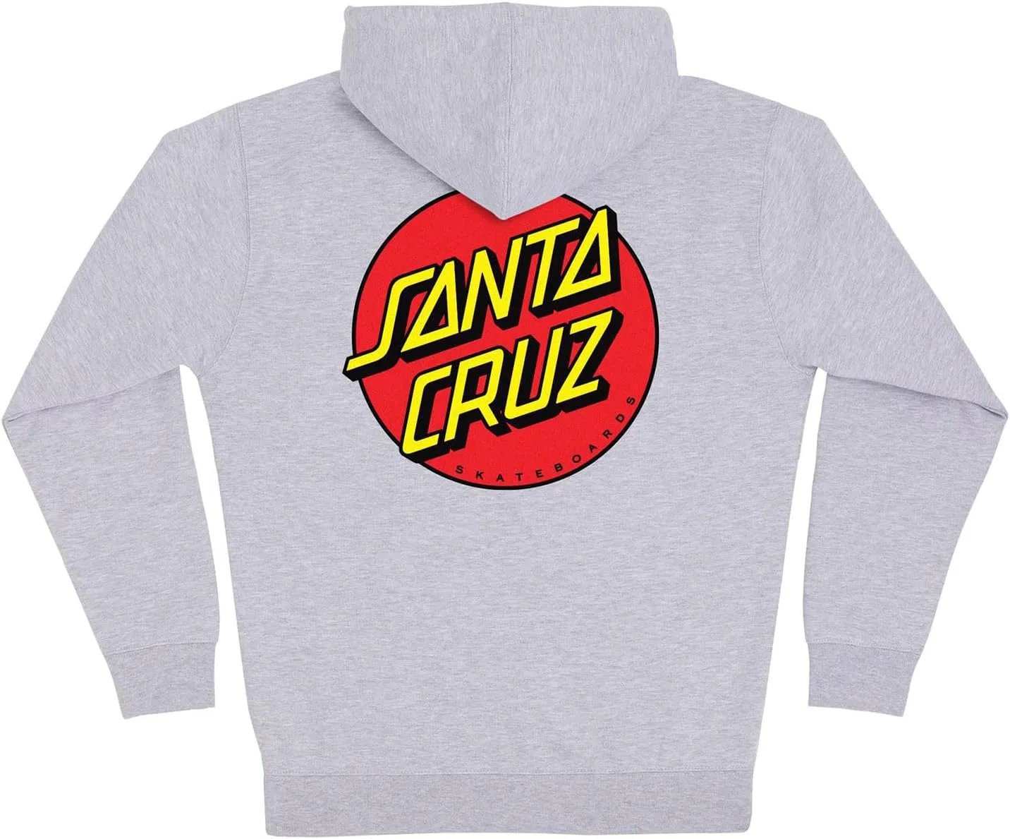 SANTA CRUZ Men's Heavyweight Zip Up Hooded Sweatshirt Classic Dot Skate Zip Up Sweatshirt