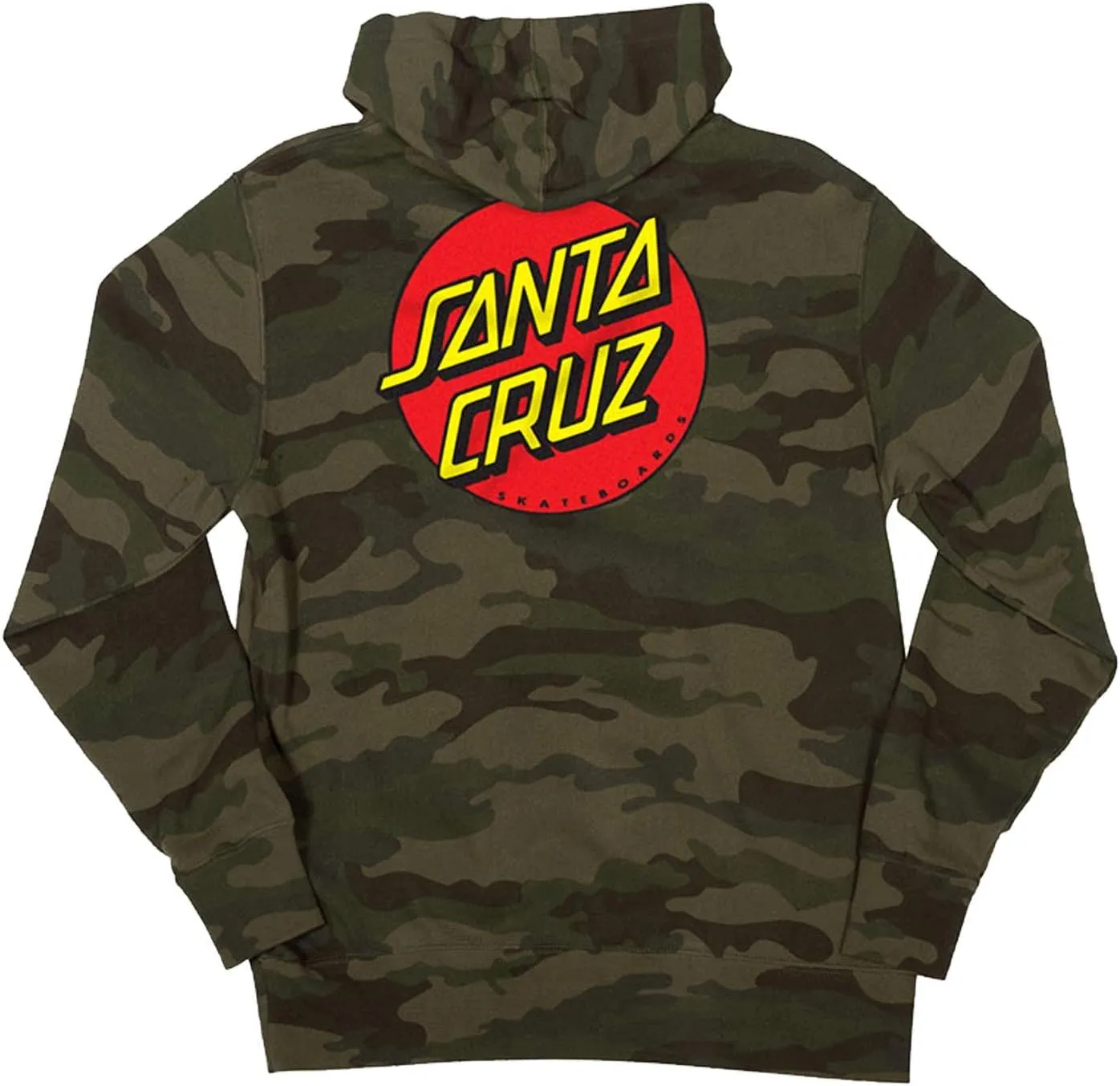 SANTA CRUZ Men's Heavyweight Zip Up Hooded Sweatshirt Classic Dot Skate Zip Up Sweatshirt