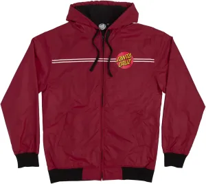 SANTA CRUZ Men's Hooded Windbreaker Jacket Classic Dot Skate Jacket