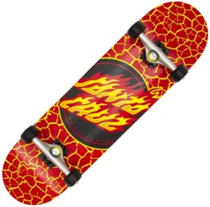Santa Cruz Skateboards Complete Flame Dot Red 8.25" x 31.5" Assembled