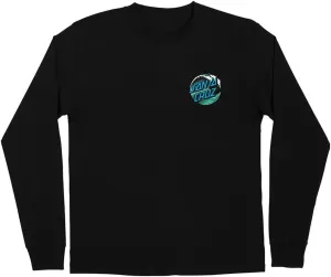 SANTA CRUZ Wave Dot L/S Heavyweight T-Shirt Black Lg Mens
