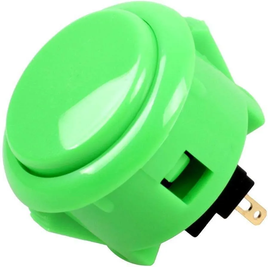 SANWA 8 pcs OBSF-30 Original Push Button 30mm - for Arcade Jamma Video Game & Arcade Joystick Games Console (Green) S@NWA