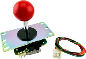 SANWA JLF-TP-8YT Arcade Joystick (Red Ball Top) - Premium, High Precision, Responsive Controls, Multi-Platform Compatible - Ideal for Gaming Enthusiasts, for Arcade Jamma Game 4 & 8 Way Adjustable