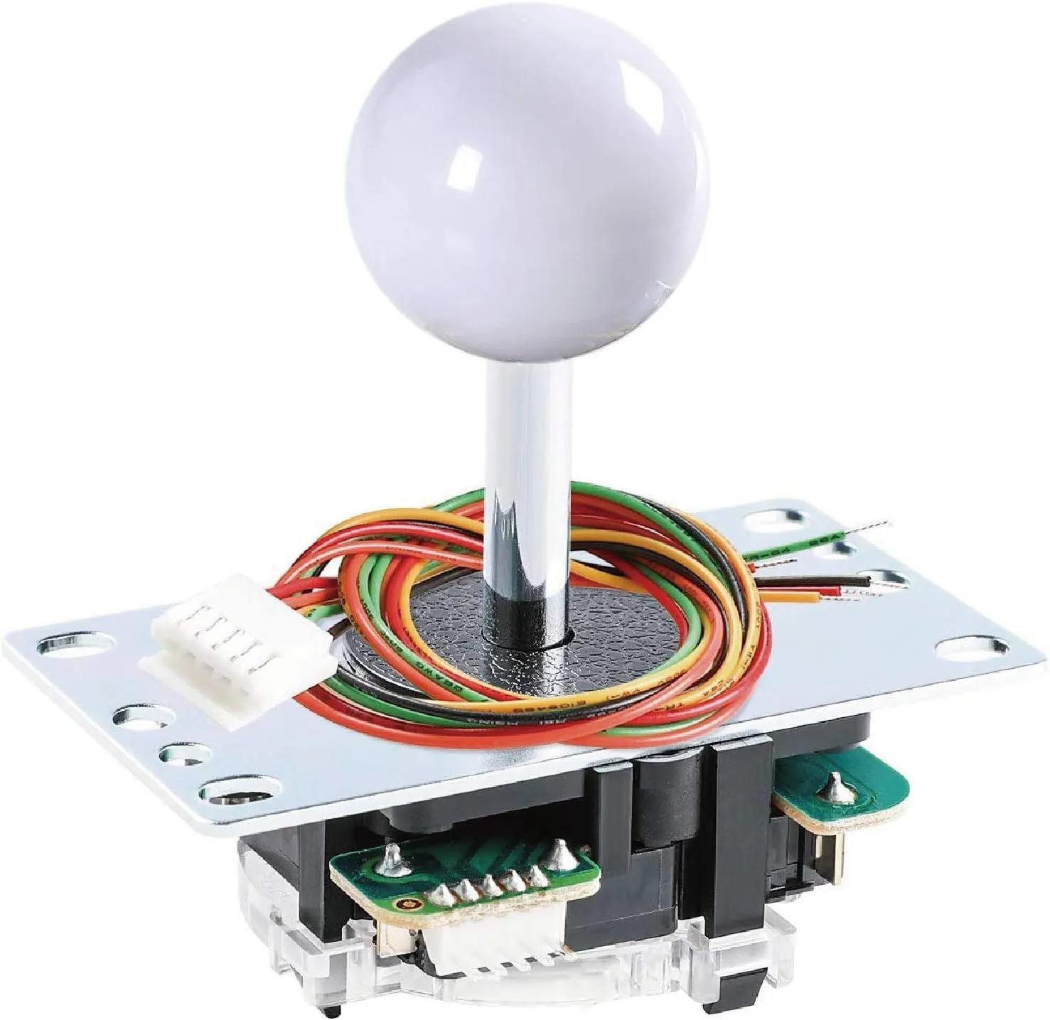 SANWA JLF-TP-8YT Arcade Joystick (White Ball Top) - Premium, High Precision, Responsive Controls, Multi-Platform Compatible - Ideal for Gaming Enthusiasts, for Arcade Jamma Game 4 & 8 Way Adjustable
