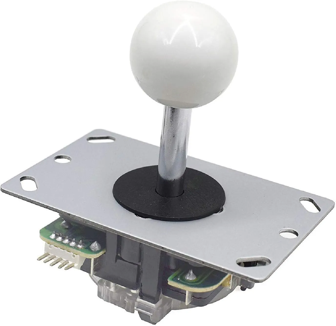 SANWA JLF-TP-8YT Arcade Joystick (White Ball Top) - Premium, High Precision, Responsive Controls, Multi-Platform Compatible - Ideal for Gaming Enthusiasts, for Arcade Jamma Game 4 & 8 Way Adjustable