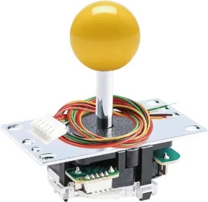 SANWA JLF-TP-8YT Arcade Joystick (Yellow Ball Top) - Premium, High Precision, Responsive Controls, Multi-Platform Compatible - Ideal for Gaming Enthusiasts, for Arcade Jamma Game 4 & 8 Way Adjustable