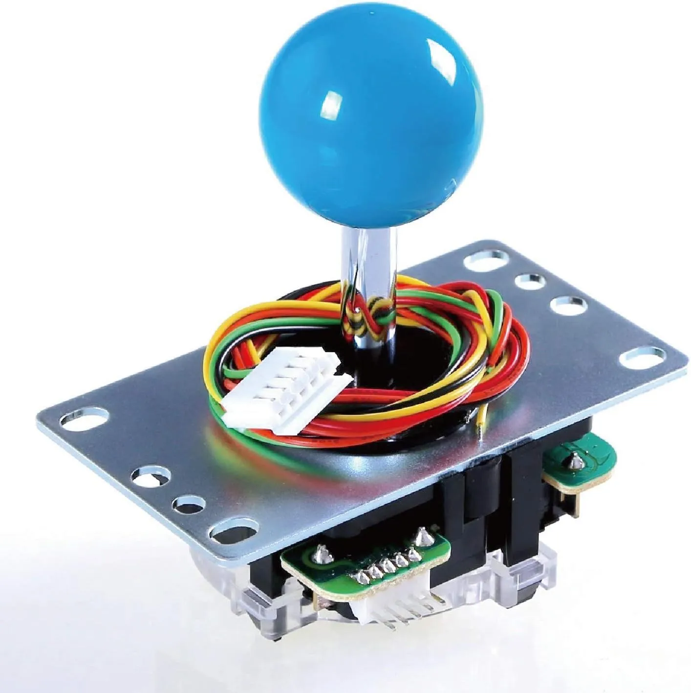 SANWA JLF-TP-8YT Joystick Blue Original - for Arcade Jamma Game 4 & 8 Way Adjustable, Compatible with Catz Mad SF4 Tournament Joystick (Blue Ball Top), Use for Arcade Game Machine Cabinet S@NWA