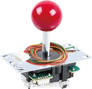 SANWA JLF-TP-8YT Joystick Red Original - for Arcade Jamma Game 4 & 8 Way Adjustable, Compatible with Catz Mad SF4 Tournament Joystick (Red Ball Top), Use for Arcade Game Machine Cabinet S@NWA
