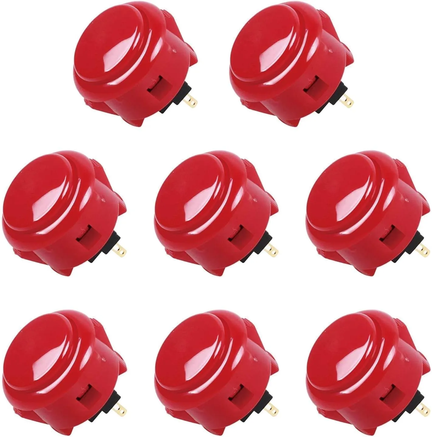 Sanwa JLF-TP-8YT Joystick   Sanwa 8 pcs OBSF-30 Push Button Bundle Kit Color : Red - for Arcade Game 4 & 8 Way Adjustable, Compatible with Catz Mad SF4 Tournament Joystick S@NWA