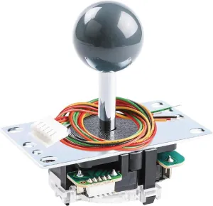 SANWA JLF-TP-8YT Original Joystick Gray - for Arcade Jamma Game 4 & 8 Way Adjustable, Compatible with Catz Mad SF4 Tournament Joystick (Gray Ball Top) S@NWA