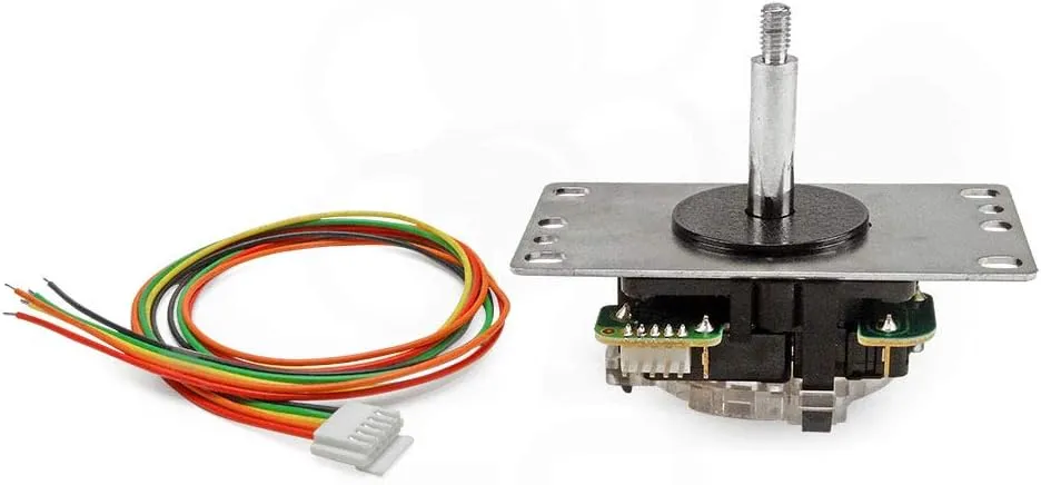 SANWA JLF-TP-8YT Original Joystick Gray - for Arcade Jamma Game 4 & 8 Way Adjustable, Compatible with Catz Mad SF4 Tournament Joystick (Gray Ball Top) S@NWA