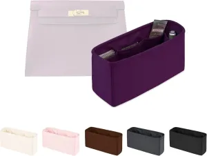 Satin Purse Organizer Insert for Kelly Danse, Organizer Insert Compatible with Kelly Danse 22, Purse Accessories for Women, Handbag Organizer with Pockets for Daily Use(Anemone,Danse 22)