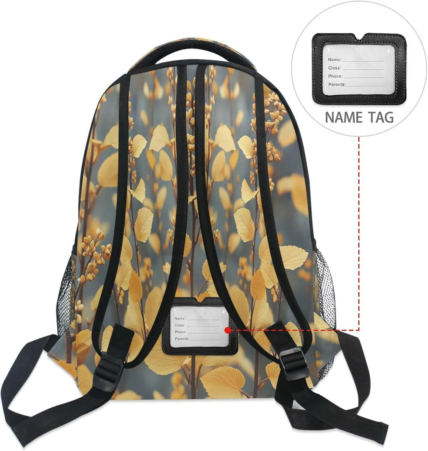 School Backpack for Men Women Fashion Outdoor Backpack with Chest Strap for Travel Trip Marjoram Dark Academia Style