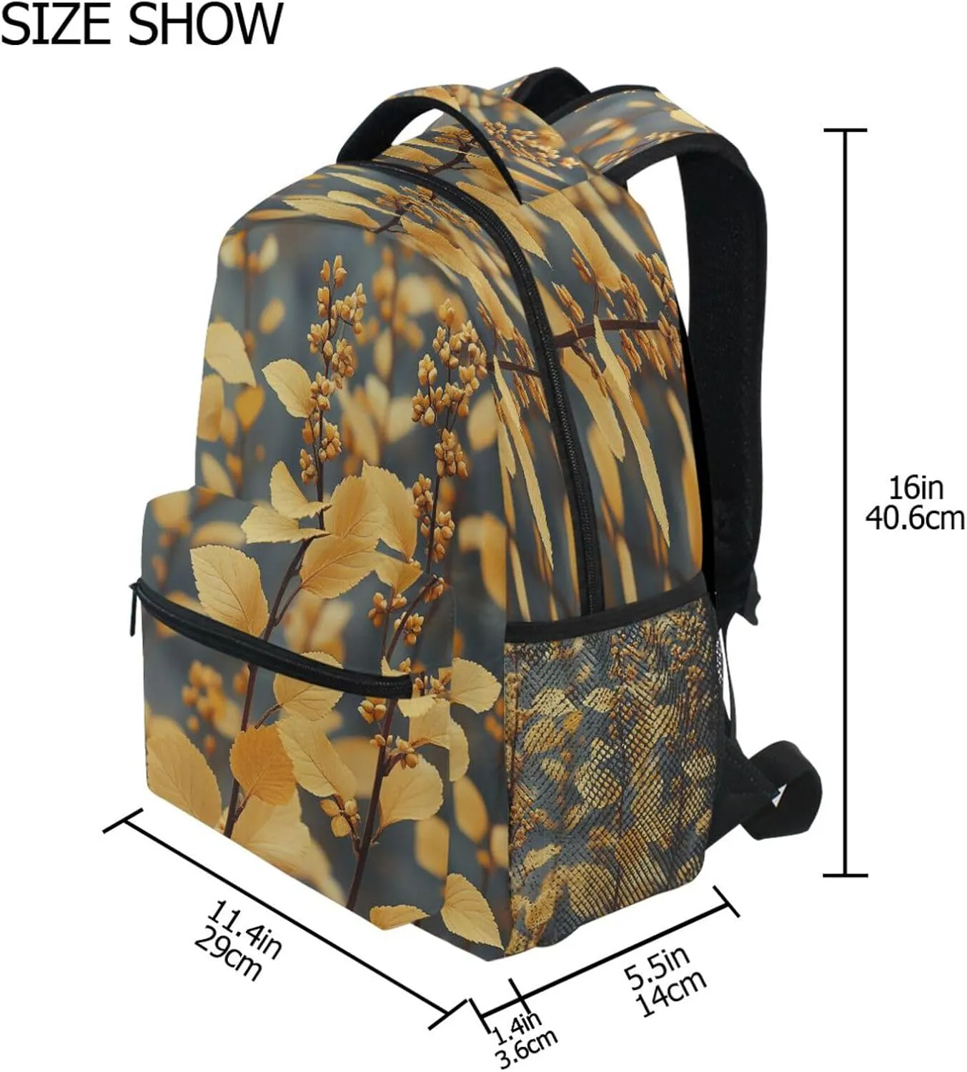 School Backpack for Men Women Fashion Outdoor Backpack with Chest Strap for Travel Trip Marjoram Dark Academia Style
