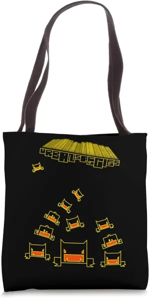Sci Funk Urban Invaders Retro Arcade Attack Cyber City Tote Bag