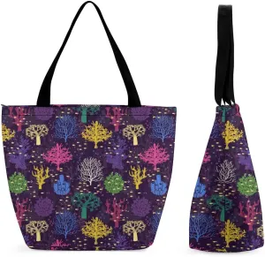Seabed Pattern Women Handbag Tote Bags Travel Beach Totes Bag Shopping Zippered for Women
