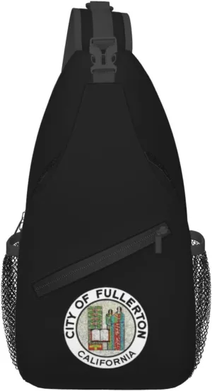 Seal Of Fullerton, California Crossbody Bags For Women Men Chest Backpack Gym Shoulder Bag Travel Outdoor Sports Casual Crossbody Bags